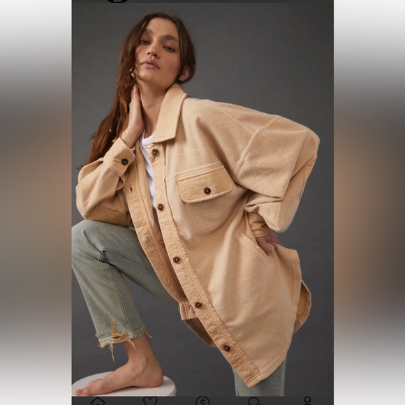 Women's Free People Ruby Cream Shacket - Picture 2 of 7